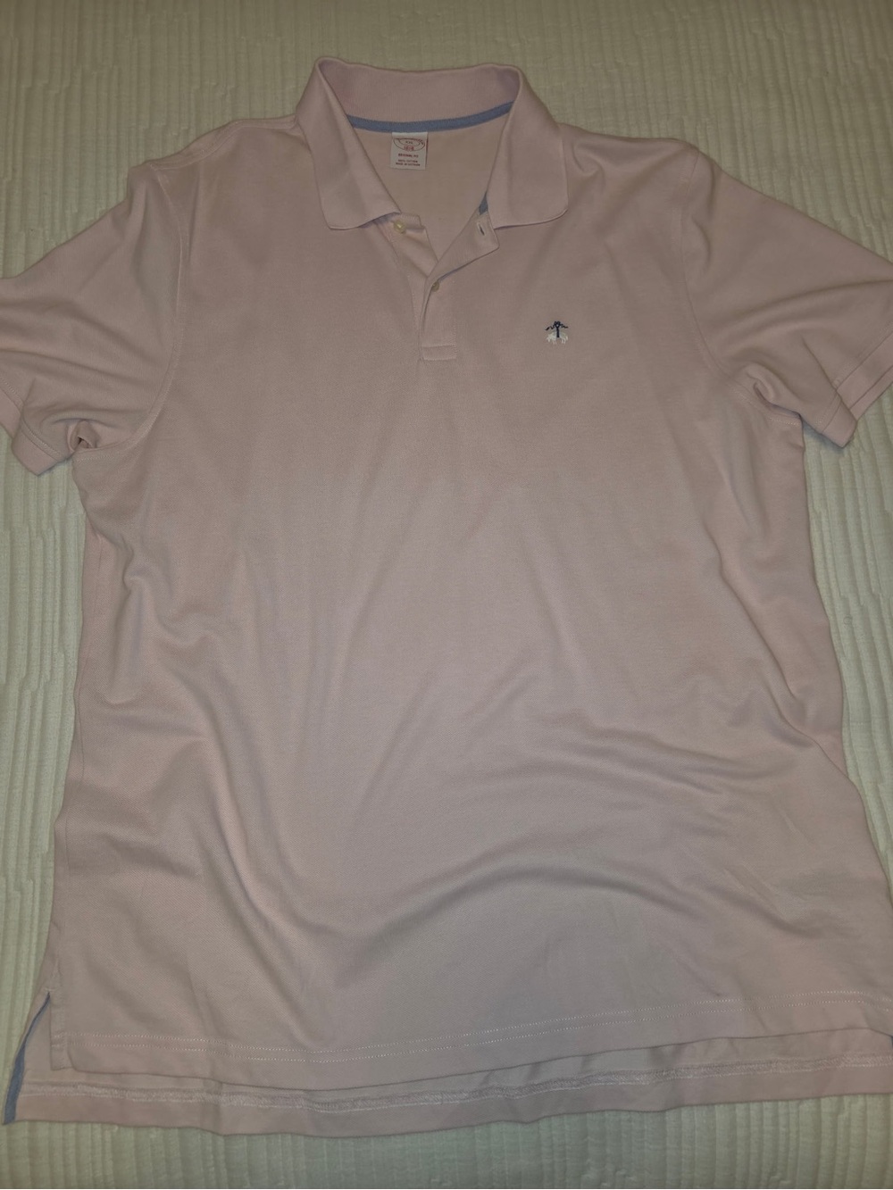 Brooks Brothers Light Pink Polo Shirt with Embroidered Logo